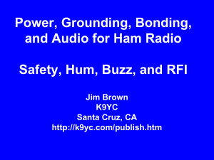 Bonding & Grounding RF and  Audio