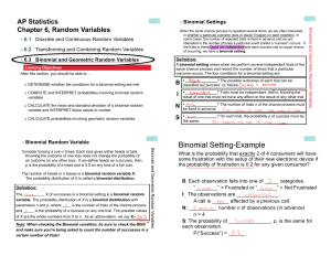 Binomial & Geometric Random Variables: AP Statistics