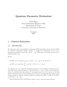 Quantum Parameter Estimation