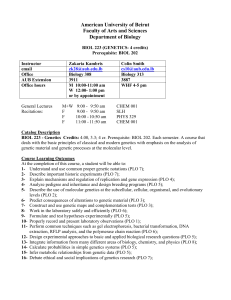 BIOL 223 Syllabus