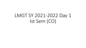LMGT SY 2021-2022 day 1 Module 1 ist sem