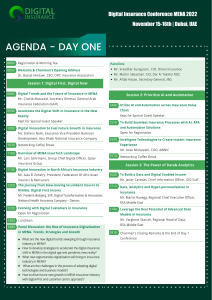 Agenda-Digital Insurance Conference MENA 2022  