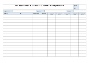 Template - Register (RAMS)(Risk Assessments & Method Statements)