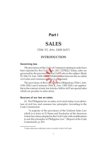 Law on sales agency and credit transaction