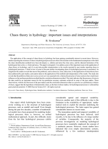 Chaos theory in hydrology