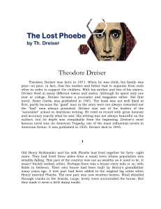 THE LOST Phoebe -Theodore Dreiser