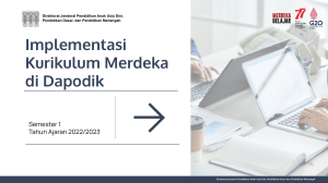 Implementasi Kurikulum Merdeka di Dapodik versi 2023