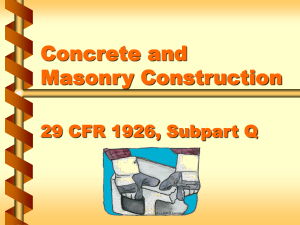Concrete and Masonry for Construction