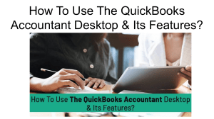 How To Use The QuickBooks Accountant Desktop & Its Features?