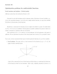 Multivariable Function Optimization: Critical Points & Extrema