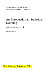 Intro to statistical learning