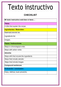 Texto instructivo checklist