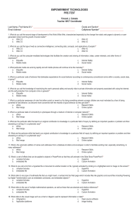 EmTech Pretest