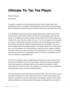 Ultimate Tic Tac Toe Player