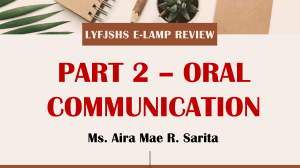 E-LAMP REVIEW (ORAL COMMUNICATION)