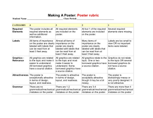 Poster Rubric: Grading Criteria for Student Projects