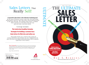 The Ultimate Sales Letter: Write Sales Letters That Sell