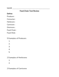 Food Chain Test Review