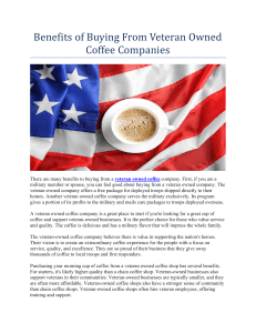 Benefits of Buying From Veteran Owned Coffee Companies