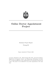 Project of Online Doctor Appointment System