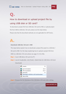 FAQ 13 Download Upload Project Using USB SD en