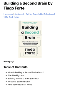 08 10 Building a Second Brain by Tiago Forte | Sam Thomas Davies