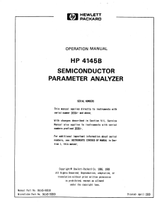 HP4145B Manual