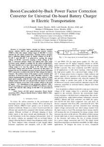 Boost-Cascaded-by-Buck Power Factor Correction Converter for Universal On-Board Battery Charger in Electric Transportation