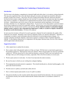 chemical inventory procedure