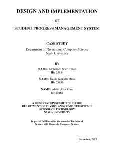 DESIGN AND IMPLEMENTATION OF STUDENT PRO