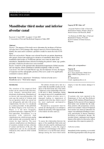 Mandibular third molar and inferior - Nagaraj et al