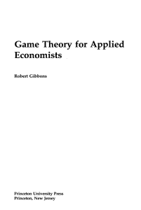 Robert Gibbons - Game Theory for Applied Economists-Princeton University Press (1992)