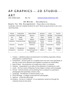 AP Graphics 2D Art Vocabulary