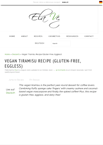 Vegan Tiramisu Recipe (Gluten-Free, Eggless) - Elavegan   Recipes