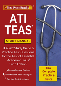 ATI TEAS Study Manual TEAS 6 Study Guide Practice Test (Test Prep Books)