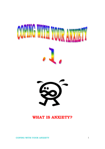 Anxiety Workbook Older Children