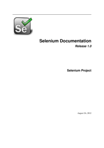 Harvard Documentation - Selenium Detailed