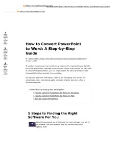How to Convert Powerpoint to Word | Step by Step Guide | Brand Name