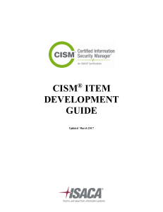 CISM-Item-Development-Guide bro Eng 0117