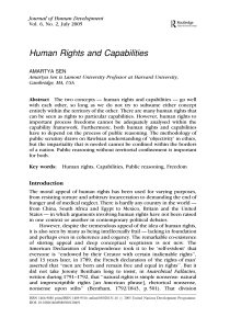 Human Rights and Capabilities