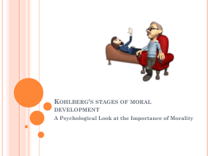 Kohlbergs stages of moral development ppt