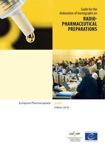 Guide for the elaboration of monographs on radiopharmaceutical preparations