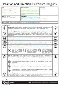 Lesson Plan Coordinate Polygons