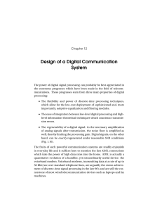 Design of Digital communication Systems