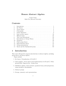 (Lecture notes) Curtis T. McMullen-Honors Abstract Algebra (Course Notes, Math 55a, Harvard University) (2009)