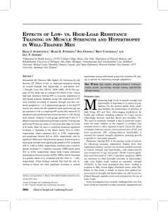 Effects of Low  vs  High Load Resistance Training
