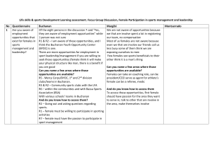 Life skills and sports Development Learning assessment