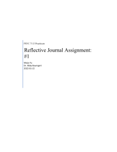PSYC7113 Reflective Journals 1 