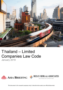 Limited Companies Law Code - Thailand