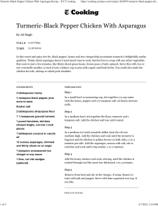turmeric black pepper chicken nyt